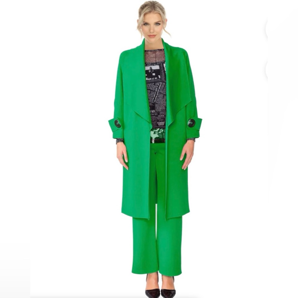 IC by Connie K Techno Knit Open Front Jacket